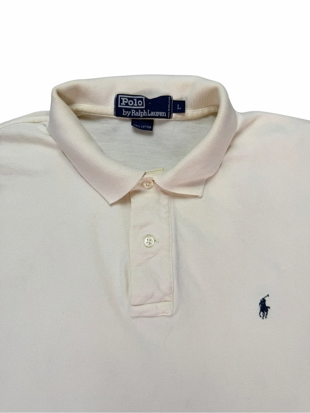 Polo by Ralph Lauren Classic Fit Cream Short-Sleeve Polo